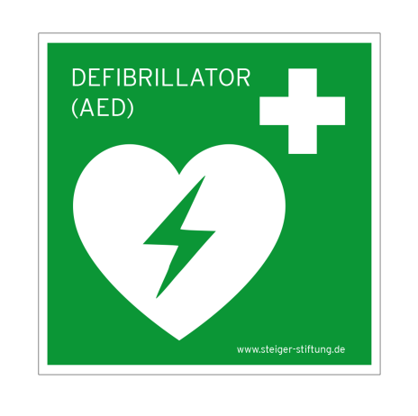 BSS - Aufkleber AED-Piktogramm