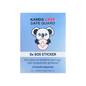 Kanda SafeGuard, Notfall-QR-Sticker-Set (3 Stück) Kanda SafeGuard, Notfall-QR-Sticker-Set (3 Stück)